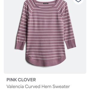Pink Clover Valencia Curved Hem Sweater - Purple
